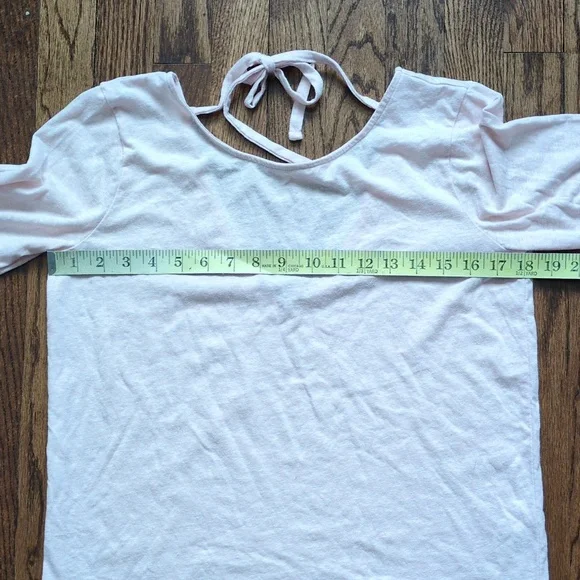 J. Crew Light Pink Tie-Back 3/4 Sleeve Top - Picture 7 of 8